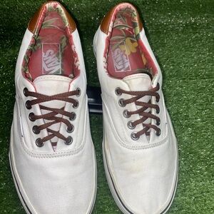 Vans Era Skate Men Size-7 & Woman's -9  Beige Canvas Lace Low Top Sneakers TB4R